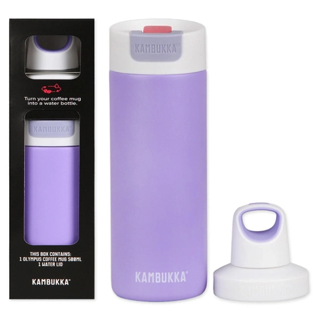 Kambukka giftbox Olympus 500ml digital lavender z dodatkową nakrętką twist 