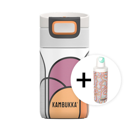 Zestaw Kambukka: kubek termiczny Etna 300ml - House Of Arches + butelka termiczna Reno Insulated 500ml - Crazy For Dots