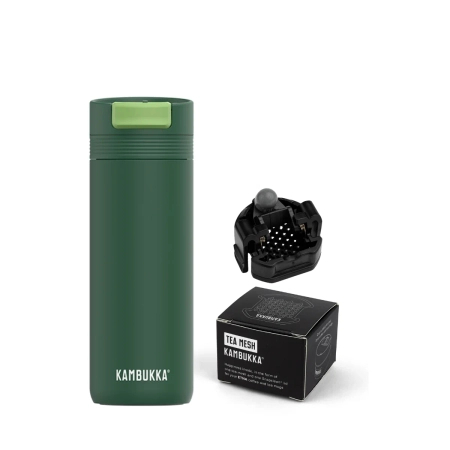 Kambukka kubek termiczny Cabo 500ml - Green + sitko do herbaty+ opakowanie