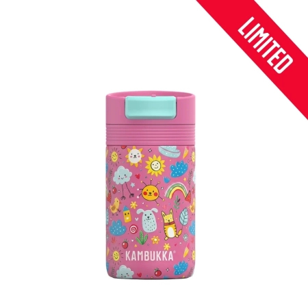 Zestaw termiczny do szkoły Kambukka Funky Doodle – kubek 300 ml, termos obiadowy 600 ml i pojemnik