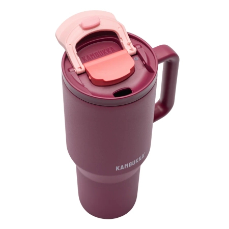Kambukka Rio Kubek termiczny ze słomką 950ml - Burgundy Bloom
