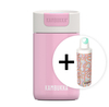Zestaw Kambukka: kubek termiczny Olympus 300ml - Pink Kiss + butelka Reno Insulated 500ml - Crazy For Dots