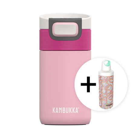Zestaw Kambukka: kubek termiczny Etna 300ml - Brushing Bride + butelka termiczna Reno Insulated 500ml - Crazy For Dots