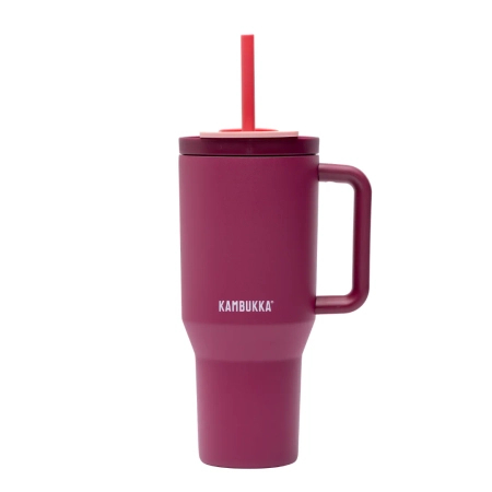 Kambukka Rio Kubek termiczny ze słomką 950ml - Burgundy Bloom