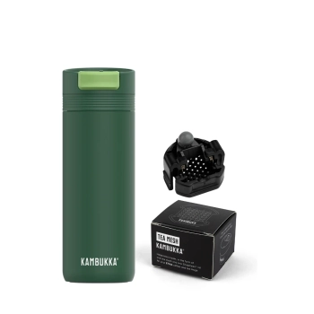 Kambukka kubek termiczny Cabo 500ml - Green + sitko do herbaty+ opakowanie