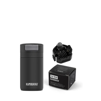 Kambukka kubek termiczny Cabo 300ml - Black + sitko do herbaty+ opakowanie