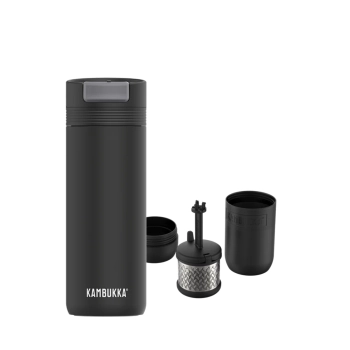 Kubek z zaparzaczem i sitkiem czarny - Cabo 500ml  Zestaw Kambukka Team Tea