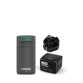 Kambukka kubek termiczny Cabo 300ml - Grey + sitko do herbaty+ opakowanie