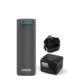 Kambukka kubek termiczny Cabo 500ml - Grey + sitko do herbaty+ opakowanie