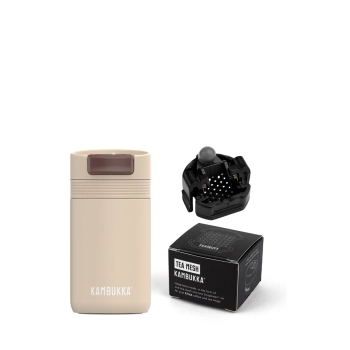 Kambukka kubek termiczny Cabo 300ml - Beige + sitko do herbaty+ opakowanie