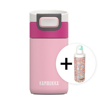 Zestaw Kambukka: kubek termiczny Etna 300ml - Brushing Bride + butelka termiczna Reno Insulated 500ml - Crazy For Dots